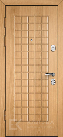 Фото №2 «Стальная дверь графит с филёнками и МДФ дуб решётка №511»