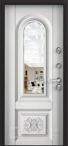 Фото №2 «Входная дверь орех с белой МДФ и остеклением для квартиры №6»