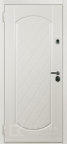 Фото №2 «Стальная дверь шоколад шагрень с белой МДФ аркой №18»